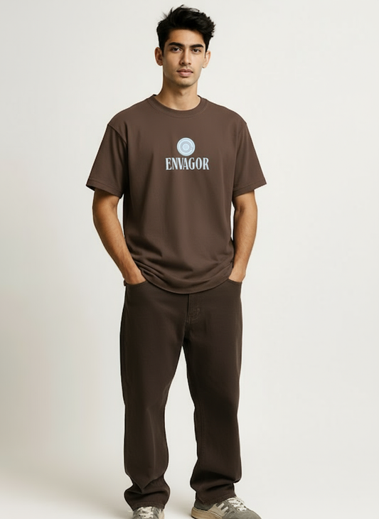 Envagor Classic Brown Graphic T-Shirt