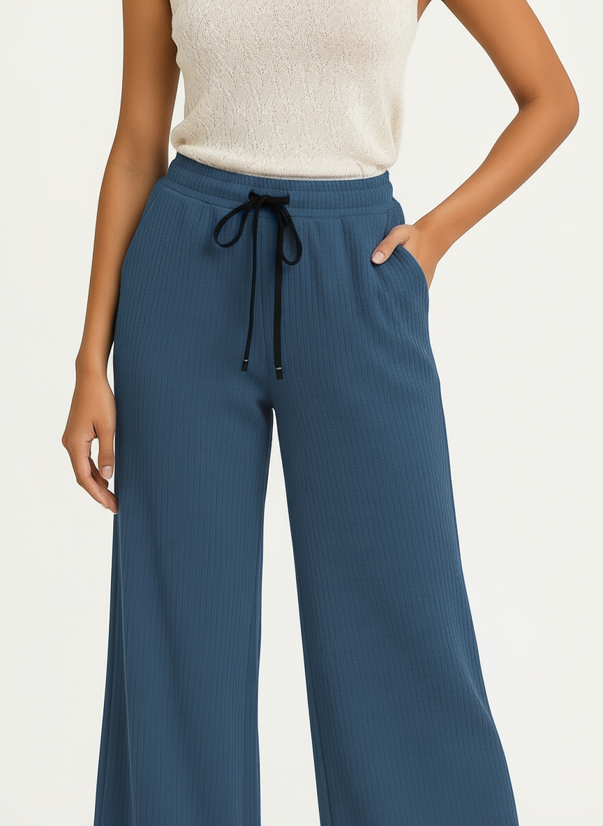 ENVAGOR Sena Series Women Palazzo| Regular Fit | Wide Leg | Office Wear| Casual Wear| 2 Pockets Purple Colour