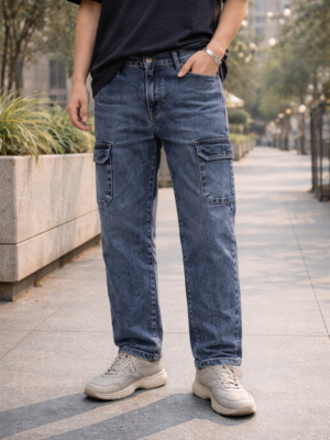 Baggy Denim Purple Blue Jeans-Dripp Series