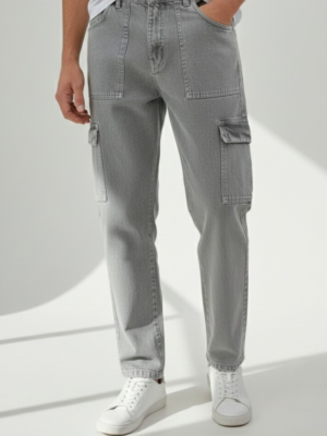 Baggy Denim Grey Jeans-Dripp Series