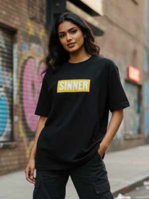 Oversize Tshirt Black-Sinner Series